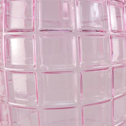 Chic 49cm Pink Square Glass Vase - Perfect for Floral Arrangements! - plants - express.com