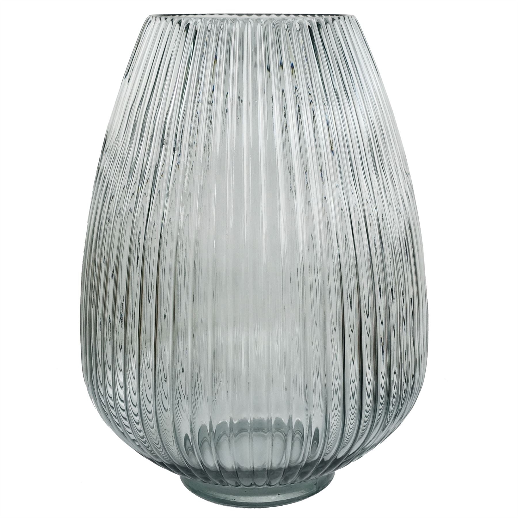 Chic 50cm Grey Glass Vase with Lush Artificial Chrysanthemum Arrangements - plants - express.com