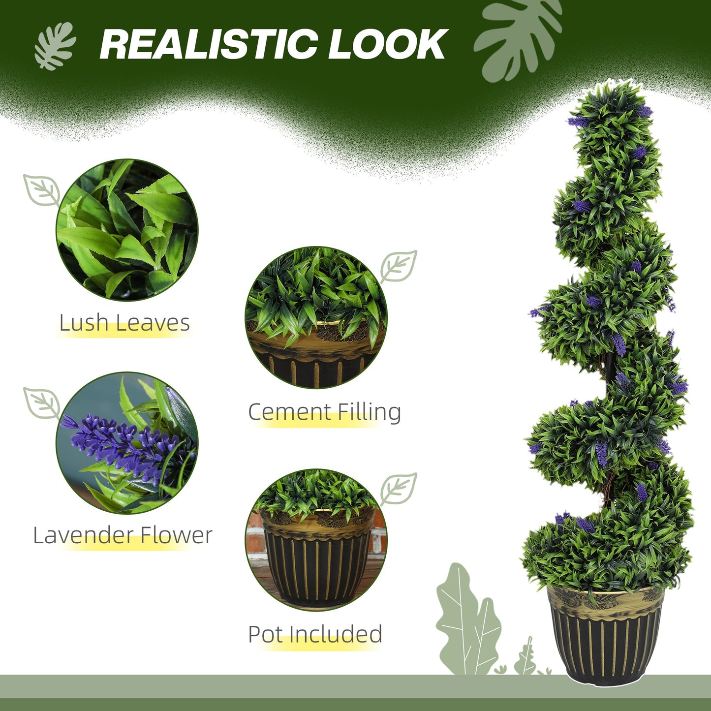 Chic Spiral Boxwood & Lavender Plant Set – Effortless, Low - Maintenance Elegance - plants - express.com