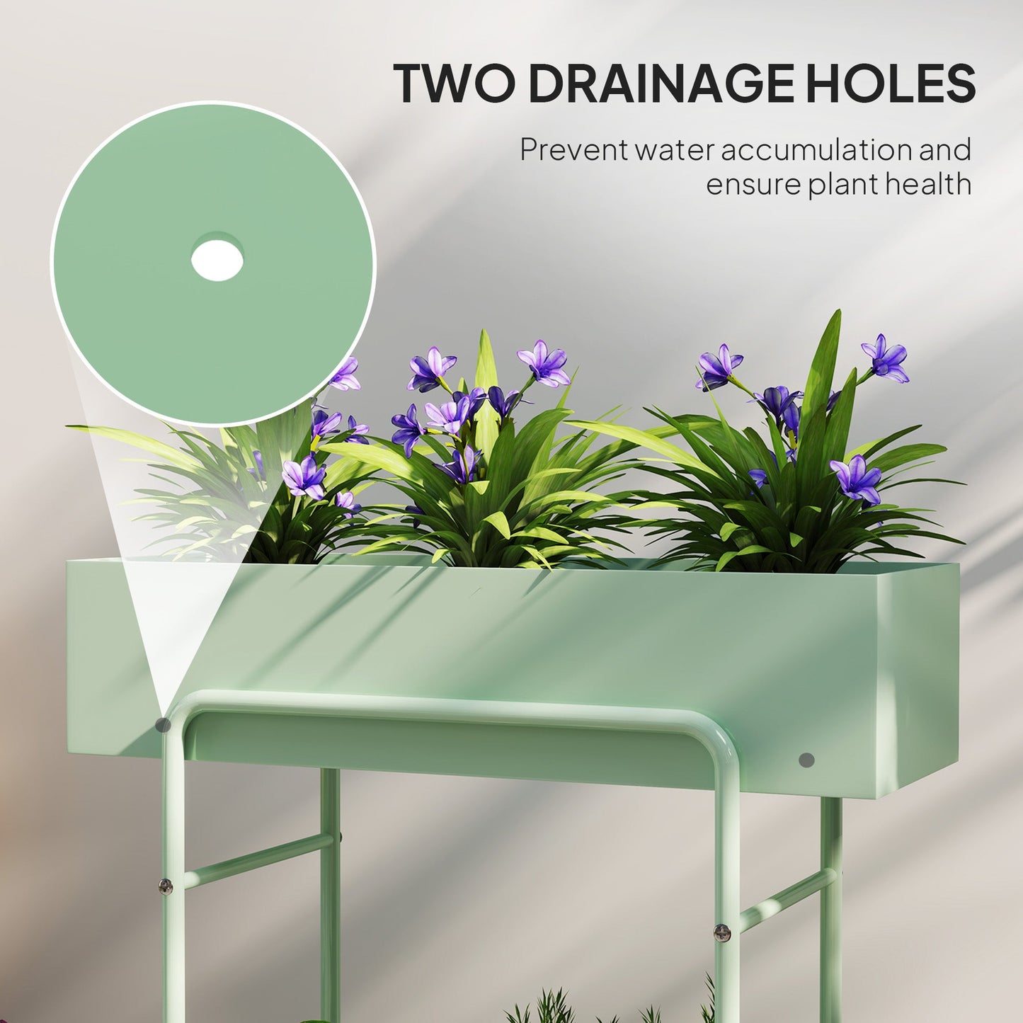 Chic Two - Tier Green Metal Plant Stand - Stylish & Functional Display Solution - plants - express.com