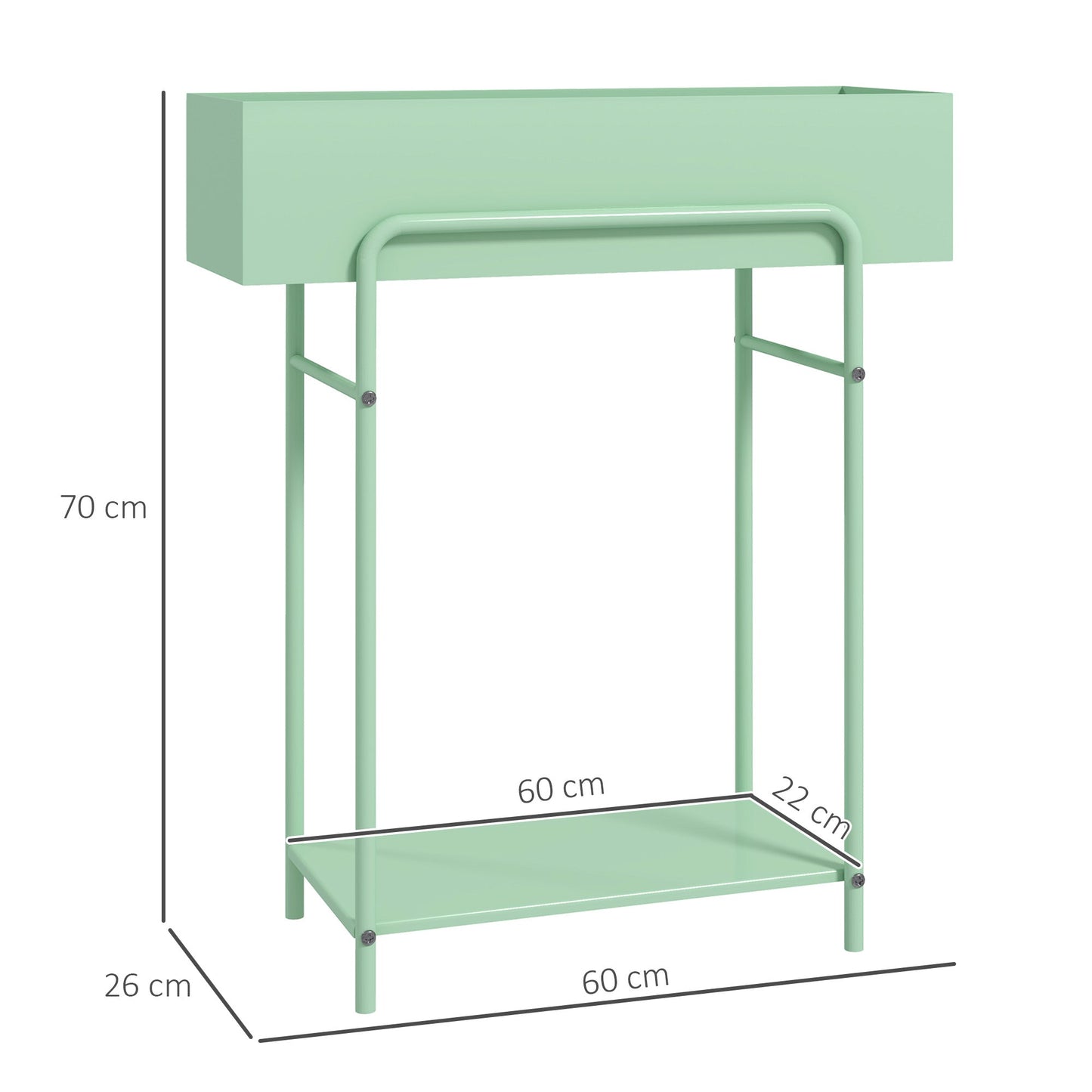 Chic Two - Tier Green Metal Plant Stand - Stylish & Functional Display Solution - plants - express.com