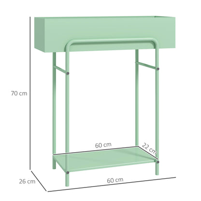Chic Two - Tier Green Metal Plant Stand - Stylish & Functional Display Solution - plants - express.com