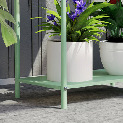 Chic Two - Tier Green Metal Plant Stand - Stylish & Functional Display Solution - plants - express.com