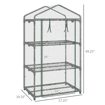 Compact Mini Greenhouse with 3 - Tier Shelves for Space - Saving Plant Care - plants - express.com