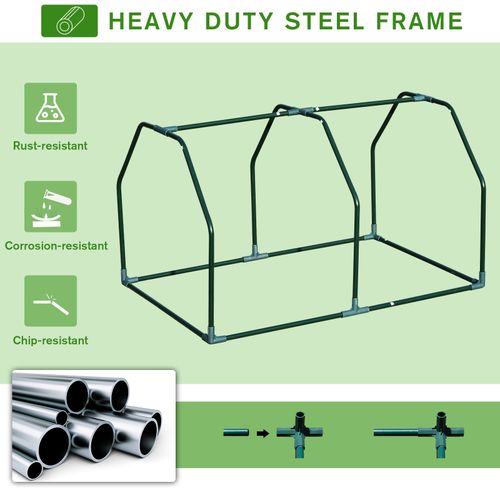 Compact White Mini Greenhouse: Durable PVC Cover & Steel Frame for Small Gardens - plants - express.com