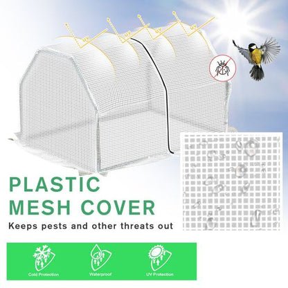 Compact White Mini Greenhouse: Durable PVC Cover & Steel Frame for Small Gardens - plants - express.com