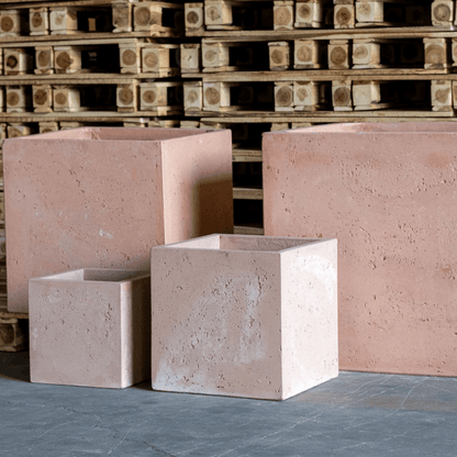 Cubrosa Blushstone 30cm Concrete Planter – Stylish Compact Design for Greenery - plants - express.com