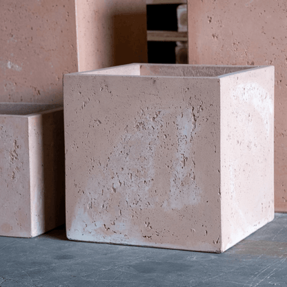Cubrosa Blushstone - 40cm Square Concrete Planter for Stylish Indoor & Outdoor Plants - plants - express.com