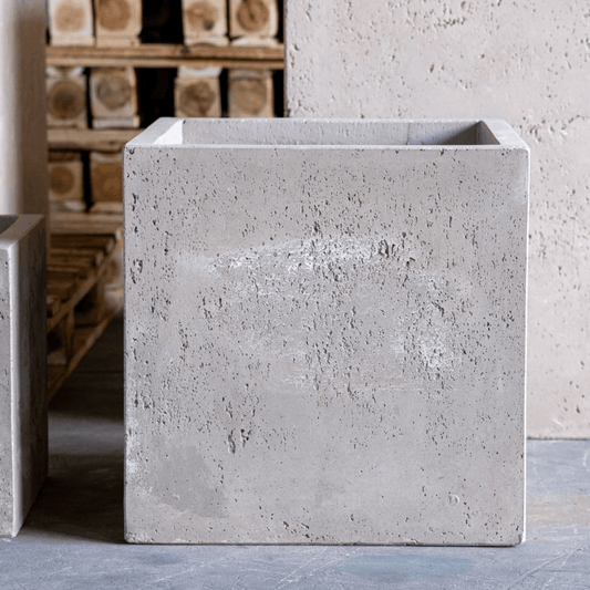 Cubrosa Truffle Planter | 55cm Heavy Duty Square Concrete Pot - 115L Capacity - plants - express.com