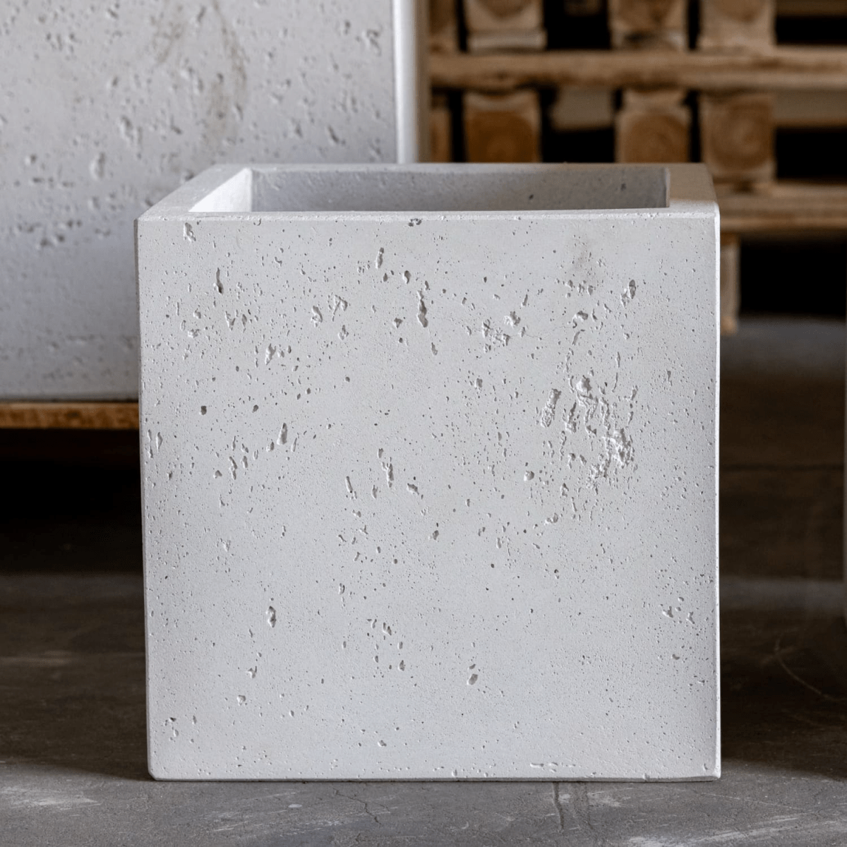 Cubrosa White Mist 85cm Extra - Large Concrete Planter - Modern Outdoor Elegance - plants - express.com