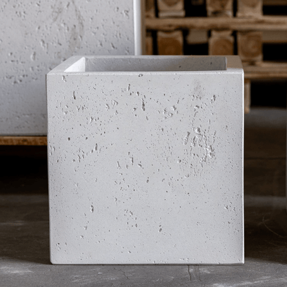 Cubrosa White Mist 85cm Extra - Large Concrete Planter - Modern Outdoor Elegance - plants - express.com