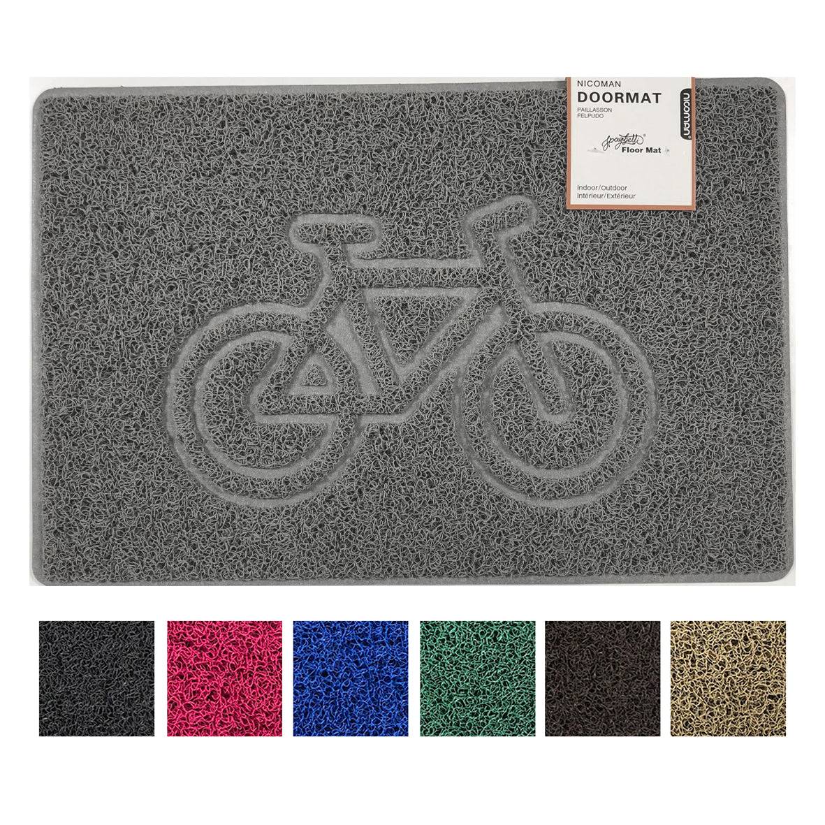 "Cycle" Grey Spaghetti Doormat - plants - express.com