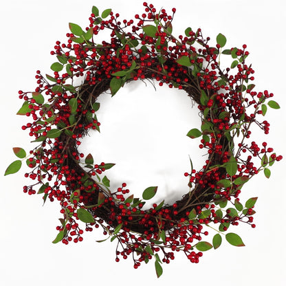 Deluxe 24 - Inch Red Berry Christmas Wreath - Lush Natural Elegance! - plants - express.com