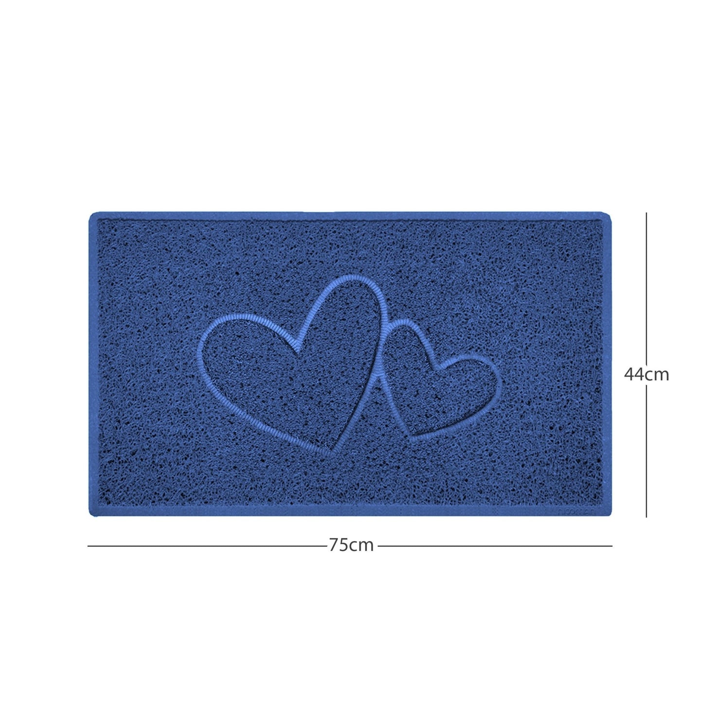 "Double Heart" Embossed Loofah Textured Spaghetti Doormat - plants - express.com