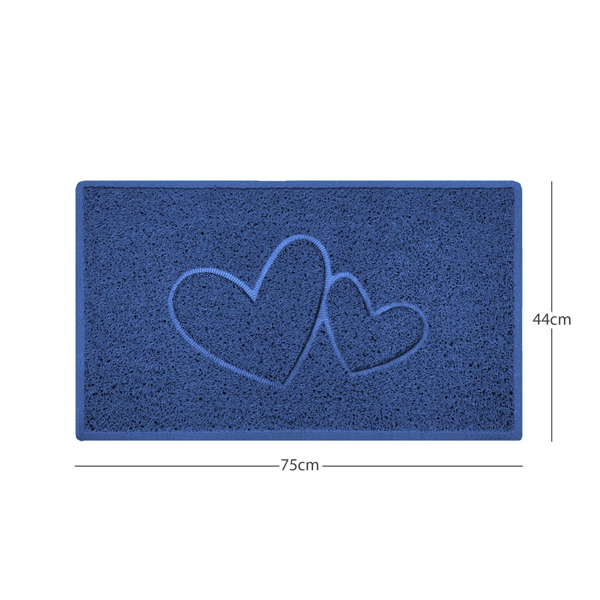 "Double Heart" Embossed Loofah Textured Spaghetti Doormat - plants - express.com
