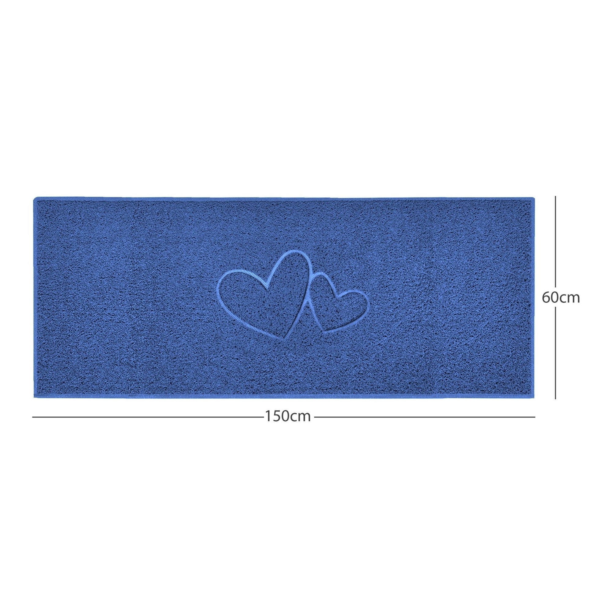 "Double Heart" Embossed Loofah Textured Spaghetti Doormat - plants - express.com