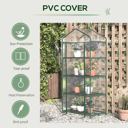 Durable Mini Greenhouse with 4 Shelves - Perfect for Hobby Gardeners! - plants - express.com