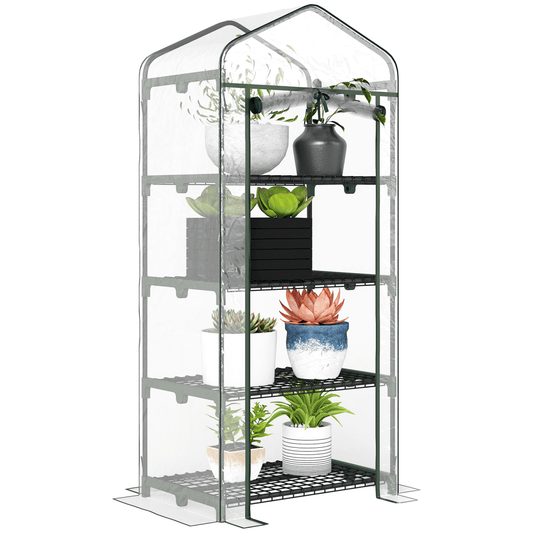 Durable Mini Greenhouse with 4 Shelves - Perfect for Hobby Gardeners! - plants - express.com
