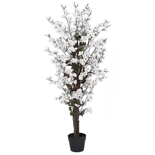 Elegant 120cm Artificial White Blossom Tree – Perfect for Stunning Indoor Décor! - plants - express.com
