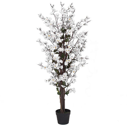 Elegant 120cm Artificial White Blossom Tree – Perfect for Stunning Indoor Décor! - plants - express.com
