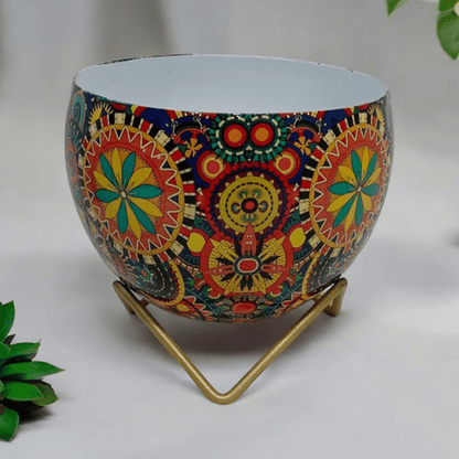 Elegant 13CM Iron Planter on Stand - Durable & Stylish Indoor Décor - plants - express.com