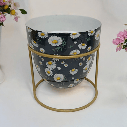 Elegant 13CM Iron Planter on Stand - Stylish and Durable Home Accent - plants - express.com