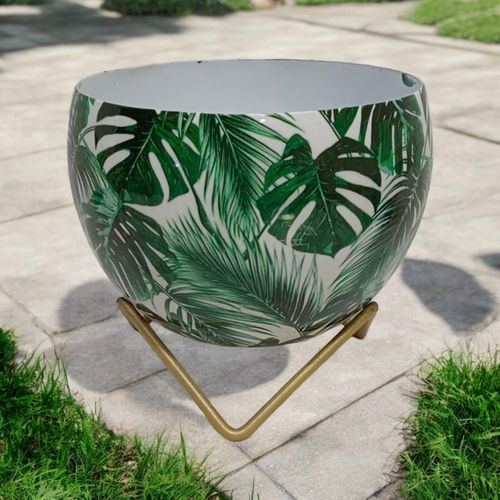 Elegant 13CM Iron Planter with Chic Stand - A Touch of Nature Redefined! - plants - express.com