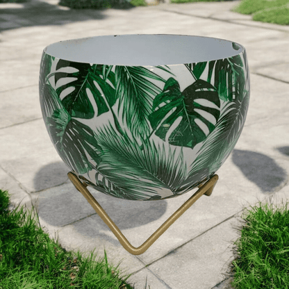 Elegant 13CM Iron Planter with Chic Stand - A Touch of Nature Redefined! - plants - express.com