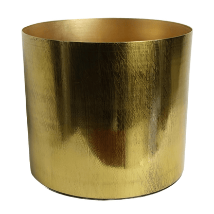 Elegant 18cm Gold Etched Metal Planter - Handmade Rustic Charm - plants - express.com