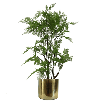 Elegant 18cm Gold Etched Metal Planter - Handmade Rustic Charm - plants - express.com