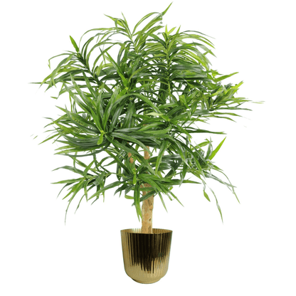 Elegant 20cm Gold Fluted Metal Planter - Handmade & Unique Charm - plants - express.com