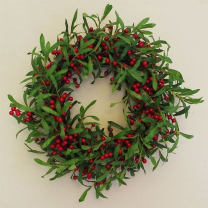 Elegant 24" Luxury Mistletoe & Berry Wreath - Perfect for Holiday Décor! - plants - express.com