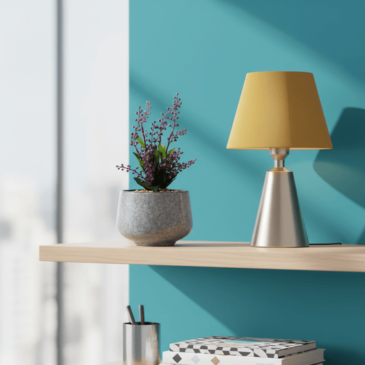 Elegant 28cm Ceramic Blue Planter with Lifelike Purple Vitex Negundo Plant - plants - express.com