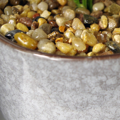 Elegant 28cm Ceramic Blue Planter with Lifelike Purple Vitex Negundo Plant - plants - express.com