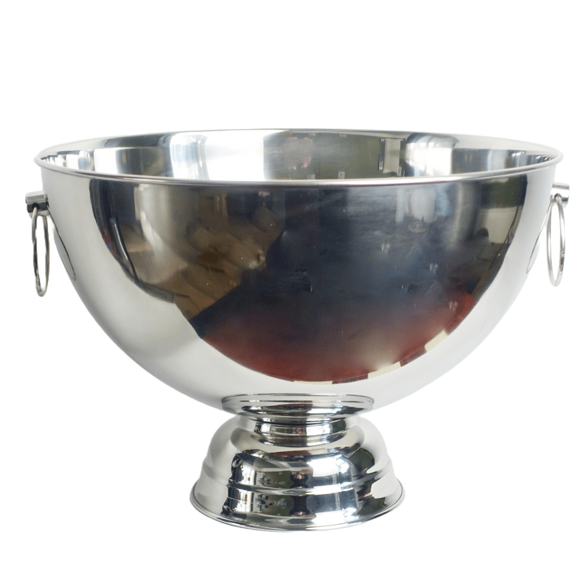 Elegant 29cm XL Silver Metal Champagne Bowl Planter – Unique Floral Display! - plants - express.com