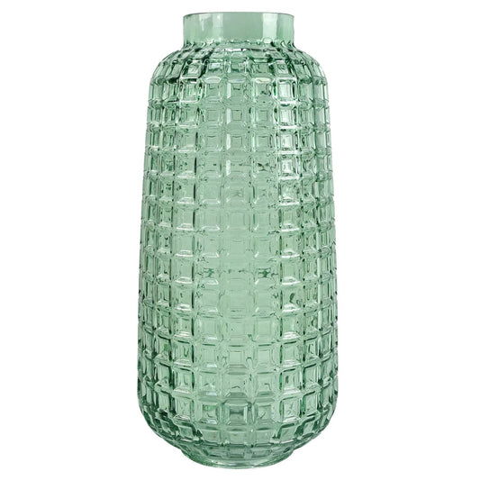 Elegant 30cm Green Cube Glass Vase for Stunning Floral Displays - plants - express.com
