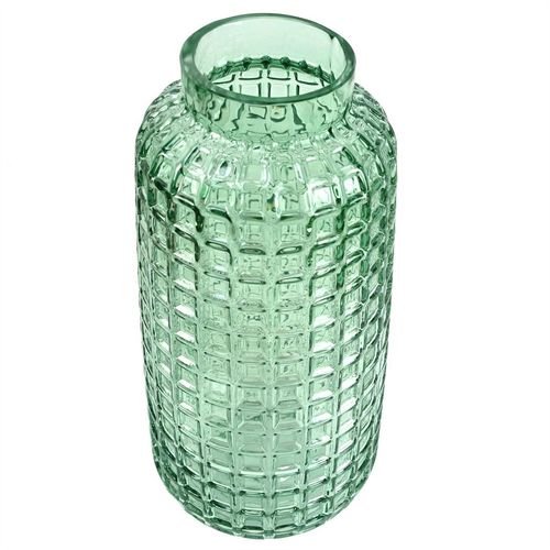 Elegant 30cm Green Cube Glass Vase for Stunning Floral Displays - plants - express.com