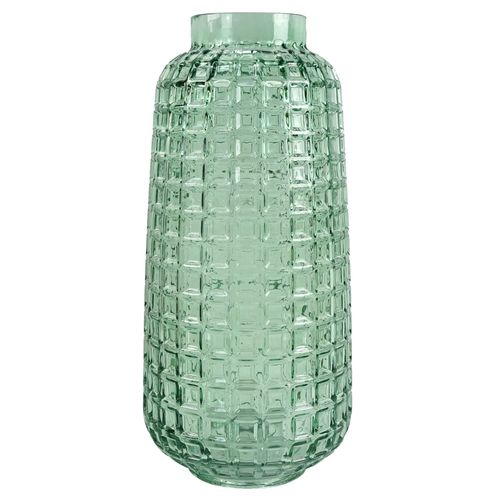 Elegant 30cm Green Cube Glass Vase – Perfect for Floral Arrangements - plants - express.com