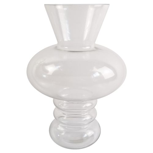 Elegant 35cm Handcrafted Bubble Clear Glass Vase for Stunning Floral Displays - plants - express.com