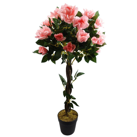 Elegant 3ft Artificial Pink Rose Tree - Perfect for Weddings & Events - plants - express.com