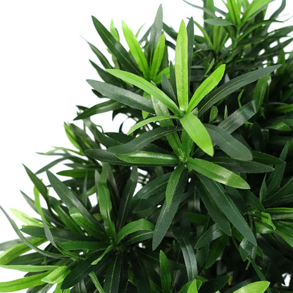 Elegant 40cm Podocarpus Bush - Realistic Silk Leaves & Natural Trunk Design - plants - express.com