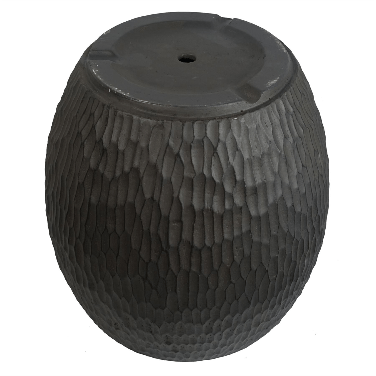 Elegant 43cm Inoke Large Grey Composite Planter - Rustic Charm for Any Space - plants - express.com