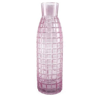 Elegant 49cm Tall Pink Square Glass Vase - Perfect for Any Floral Arrangement! - plants - express.com
