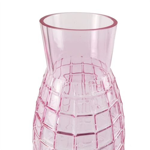 Elegant 49cm Tall Pink Square Glass Vase - Perfect for Any Floral Arrangement! - plants - express.com