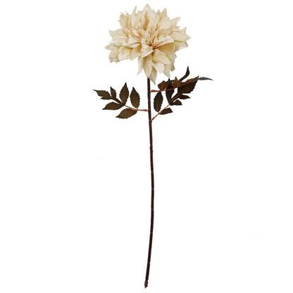 Elegant 55cm Dusty Cream Dahlia Stem - Realistic Silk & Shapable Design - plants - express.com