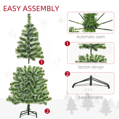 Elegant 5ft Artificial Christmas Tree with Metal Stand - Perfect Holiday Décor! - plants - express.com