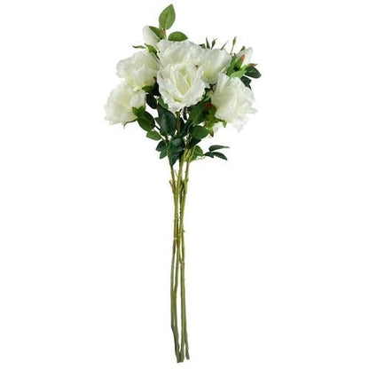 Elegant 6 - Pack 80cm Artificial White Rose Stems - Perfect for Stunning Arrangements! - plants - express.com