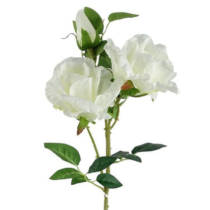 Elegant 6 - Pack 80cm Artificial White Rose Stems - Perfect for Stunning Arrangements! - plants - express.com