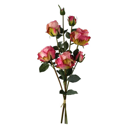 Elegant 60cm Pink Rose & Gypsophilia Floral Set with Glass Vase - Stunning Display! - plants - express.com