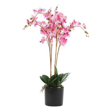 Elegant 60cm Pink Triple Stem Artificial Orchid - Realistic Plant Decor - plants - express.com